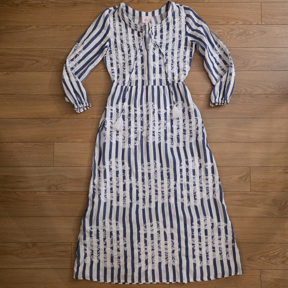 Nimo With Love Long Sleeve Cotton Maxi Dress- S - Picture 2 of 14